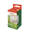 E27 1W LED kronepære - G45, Kultråd, klart glas