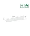 120x30 LED panel, 40W - Højde:25mm, Hvid kant