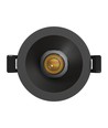 7W Fiale Core CCT indbygningsspot - Ø9cm, Sort, 3-i-1 CCT, Hul: Ø7,5 cm, 45 grader beam