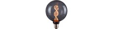 E27 3,5W dæmpbar LED Vintage DNA Globe G125 - 1800K, Smoke glas, 60lm