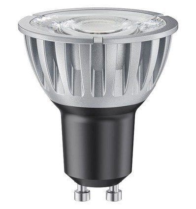 GU10 6,5W dæmpbar LED pære - 10°, 500lm, 2700K, sølv finish