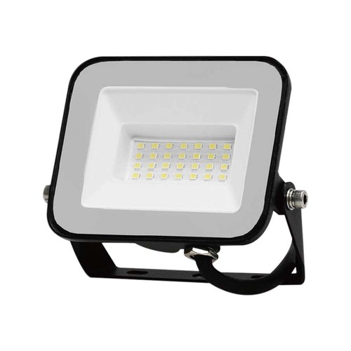 20W V-Tac Slimline LED projektør - Samsung LED chip, sort hus, IP65 udendørs