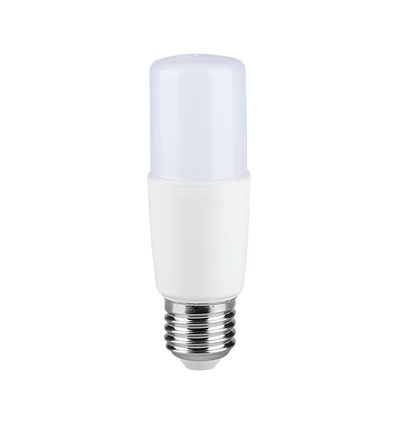 E27 7,5W LED pære - T37, 6500K, kold hvid, plast