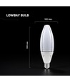 V-Tac 60W LED pære - E40, 4000K, Cree Chip, 6 års garanti