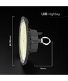 150W V-Tac LED high bay, 155lm/W - IP65, 6500K, 5 års garanti