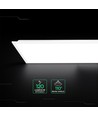120x30 bagbelyst LED panel, 40W - 120lm/W, CREE chip, 6 års garanti, hvid kant
