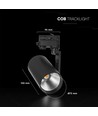 V-Tac 20W 3-faset skinnespot - CREE chip, 4000K, Sort, 6 års garanti