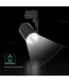 V-Tac 20W 3-faset skinnespot - CREE chip, 4000K, Sort, 6 års garanti