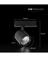V-Tac 30W 3-faset skinnespot - Sort, 3000K, CREE chip, 6 års garanti
