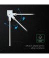 V-Tac 2W LED flugtvejsarmatur til væg/loft - 6000K, 12 timers opladning, Cree chip