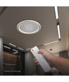 V-Tac 50W LED loftslampe dæmpbar - CCT 3-i-1, Grå, inkl. fjernbetjening