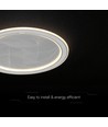 50W LED loftslampe - CCT, dæmpbar, grå, inkl. fjernbetjening