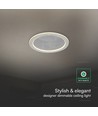 50W LED loftslampe - CCT, dæmpbar, grå, inkl. fjernbetjening