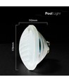 V-Tac 8W PAR56 LED poolpære - IP68, 3000K, varm hvid, til swimmingpool