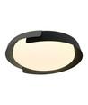 48W LED loftslampe med fjernbetjening - 3-i-1 CCT, dæmpbar, Ø50cm, sort/grå design