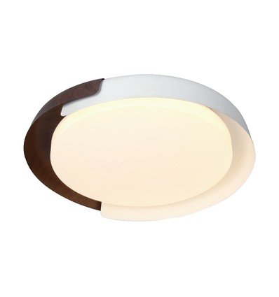 48W LED loftslampe med fjernbetjening - Ø50cm, 3-i-1 CCT, dæmpbar, hvid med trælook