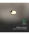 48W LED dekorativ loftslampe - Ø45cm, 3-i-1 CCT, dæmpbar, sort, inkl. fjernbetjening