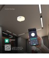 48W LED designer loftslampe - Ø45cm, 3-i-1 CCT, dæmpbar, hvid, inkl. fjernbetjening
