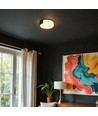 V-Tac 63W LED loftslampe, 3-i-1 med fjernbetjening - Ø55cm, dæmpbar, sort, designerlampe