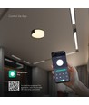 V-Tac 63W LED loftslampe, 3-i-1 med fjernbetjening - Ø55cm, dæmpbar, sort, designerlampe