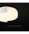 V-Tac 63W LED loftslampe - 3-i-1 CCT, dæmpbar, hvid, fjernbetjening, Ø55cm