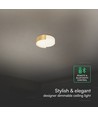 V-Tac 63W LED loftslampe, Ø55cm - 3-i-1 CCT, dæmpbar, guld, inkl. fjernbetjening