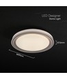 V-Tac 30W/60W/30W LED loftlampe med fjernbetjening - 3-i-1 CCT, dæmpbar, brun kant, inkl. lyskilde