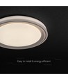 V-Tac 30W/60W/30W LED loftlampe med fjernbetjening - 3-i-1 CCT, dæmpbar, brun kant, inkl. lyskilde
