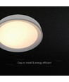 V-Tac 30W/60W/30W Designer loftlampe - CCT, dæmpbar, sort kant, inkl. fjernbetjening