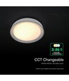V-Tac 30W/60W/30W Designer loftlampe - CCT, dæmpbar, sort kant, inkl. fjernbetjening