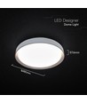 V-Tac 30W/60W/30W Designer loftlampe med fjernbetjening - 3-i-1 CCT, dæmpbar, mørkebrun kant, Ø43cm