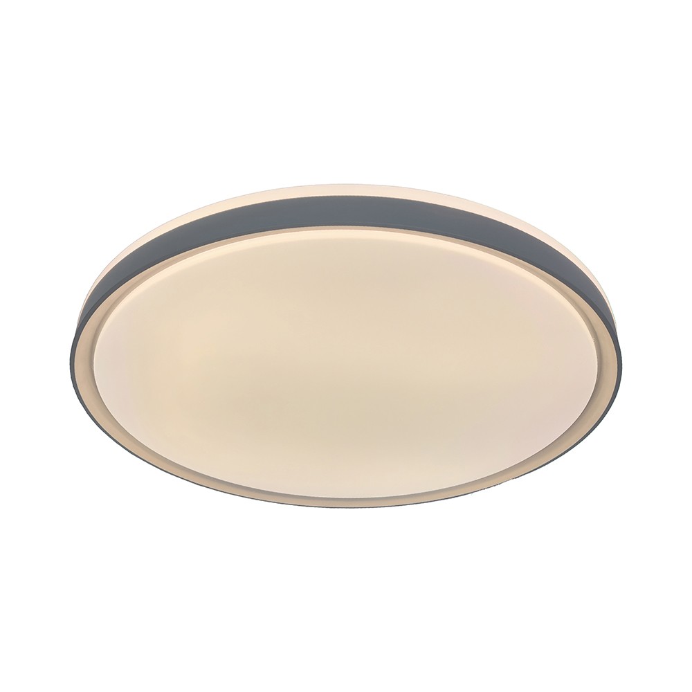 V-Tac 60W LED loftslampe med fjernbetjening - 3-i-1 CCT, dæmpbar, grå kant, designer domelight - Kulør : 3-i-1