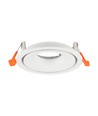 GU10 indbygningsspot - Rund, hvid, aluminium, uden lyskilde