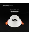 GU10 indbygningsspot, blænding ikke - Rund, hvid, Deep Anti Glare, uden lyskilde
