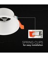 GU10 indbygningsspot, blænding ikke - Rund, hvid, Deep Anti Glare, uden lyskilde