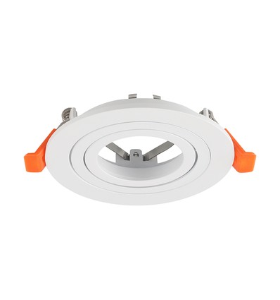 GU10 indbygningsspot - Rund, hvid, aluminium, uden lyskilde