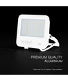 V-Tac 50W LED projektør - 135lm/W, IP65, hvidt hus, 6500K, Cree chip, 6 års garanti