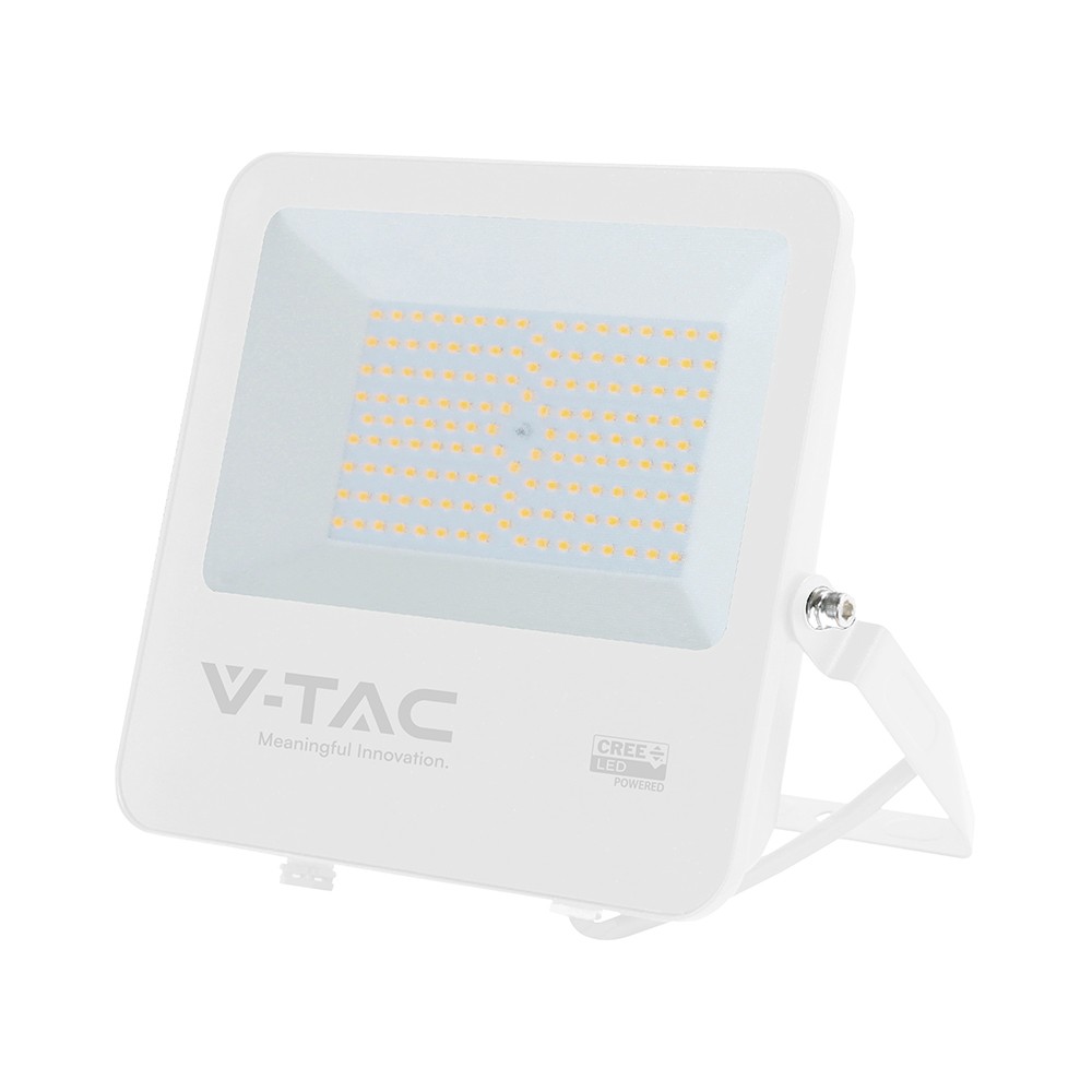 100W LED projektør - 135lm/W, IP65, hvidt hus, 6 års garanti, CREE chip - Kulør : Neutral