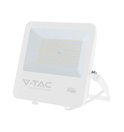 100W LED projektør - 135lm/W, IP65, hvidt hus, 6 års garanti, CREE chip