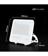 100W LED projektør - 135lm/W, IP65, hvidt hus, CREE chip, 6 års garanti