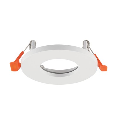 GU10 indbygningsspot - Rund, hvid, aluminium, IP44, uden lyskilde