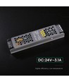 75W / 24V DC Slim strømforsyning til LED strips - 3.1A, IP20 indendørs