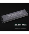 100W / 24V DC strømforsyning - 4.15A, IP67 vandtæt