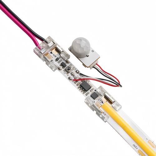 PIR sensor til aluprofil - Passer til 8mm strip, 12V (60W), 24V (120W),