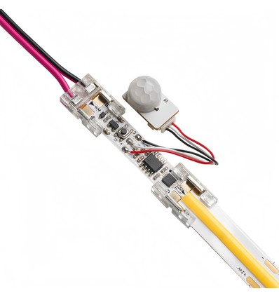PIR sensor til aluprofil - Passer til 8mm strip, 12V (60W), 24V (120W),