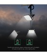 30W Solara CCT LED projektør med solcelle - 6.4V, IP65, sort, fjernbetjening, CCT-skift, inkl. batteri