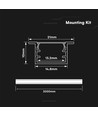 2m aluminiumsprofil til indbygning - Sølv, inkl. matteret cover