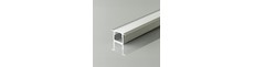 V-Tac 2m indbygningsprofil til LED strips - Sølv, inkl. cover, 2000x12x10mm