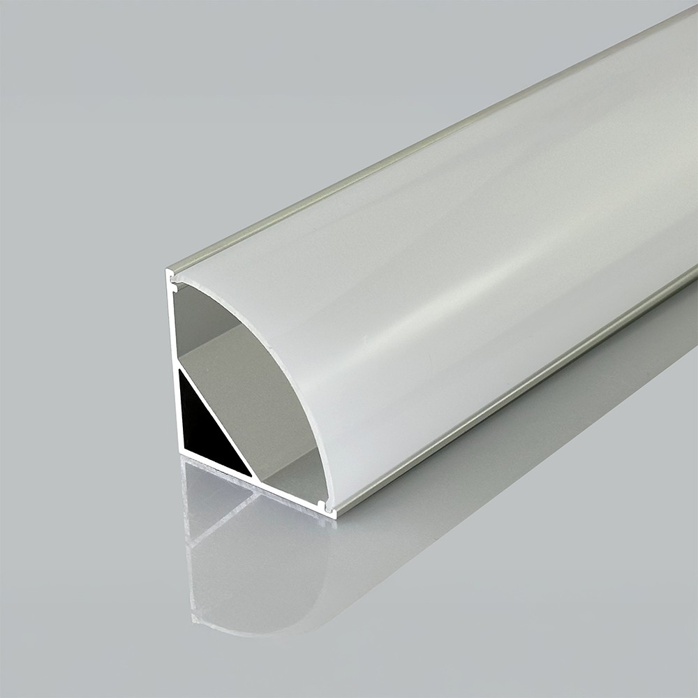2m hjørneprofil i sølv til LED strips - Inkl. cover, 30x30mm monteringssæt
