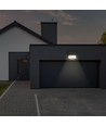 7W LED solcelle projektør med sensor - 3.7V, PIR sensor, sort hus, 3-i-1 CCT